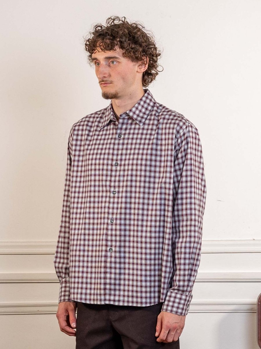 FIND SHIRT - WHITE / GREY / RED CHECK