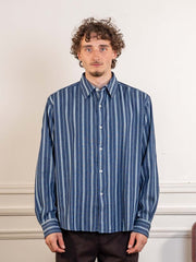 FIND SHIRT - BLUE / WHITE RETRO ROPE STRIPE