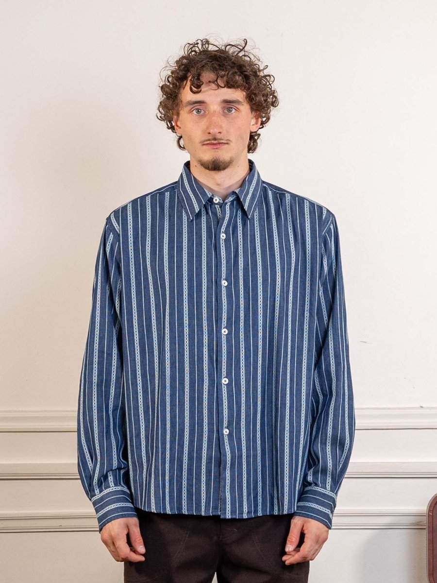 FIND SHIRT - BLUE / WHITE RETRO ROPE STRIPE