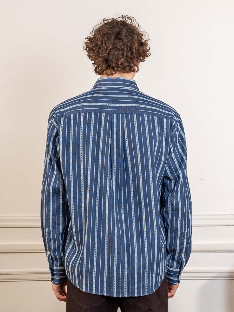 FIND SHIRT - BLUE / WHITE RETRO ROPE STRIPE