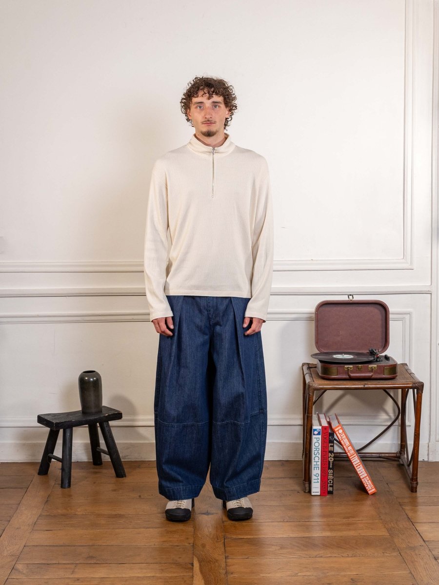 ANOTHER ZIP SWEAT 1.0 JPN, ECRU