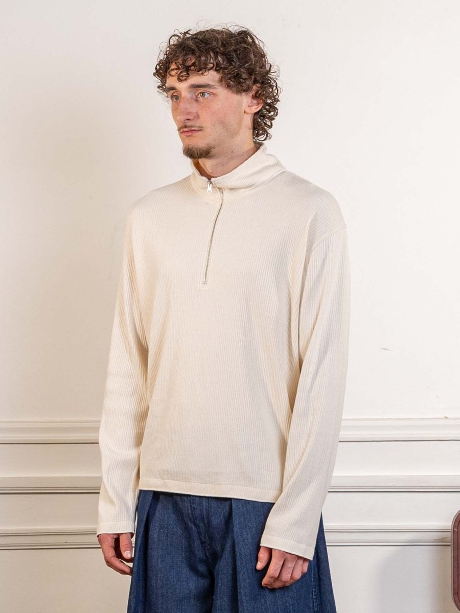 ANOTHER ZIP SWEAT 1.0 JPN, ECRU