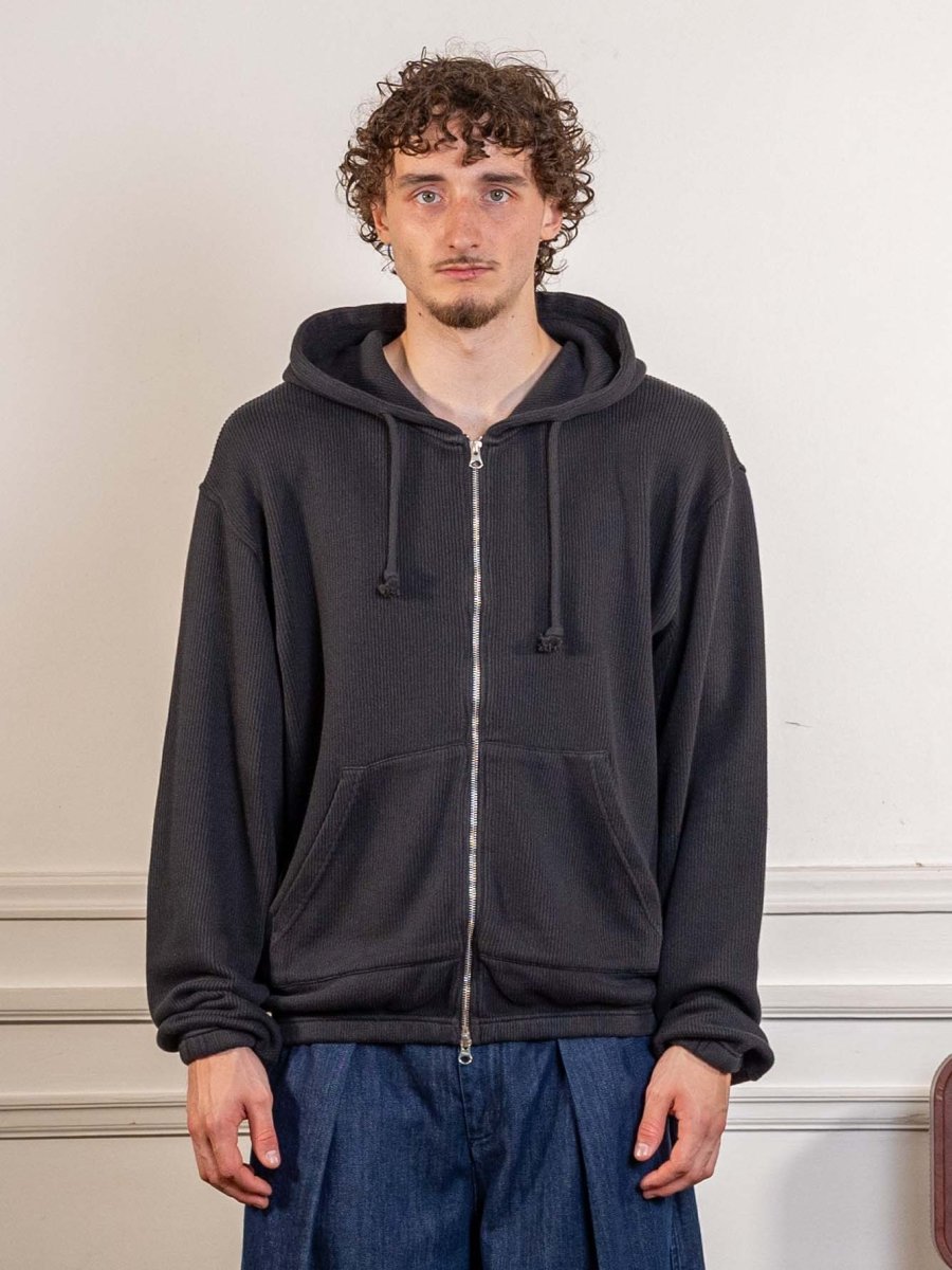 ANOTHER ZIP HOODIE 1.0, JET BLACK