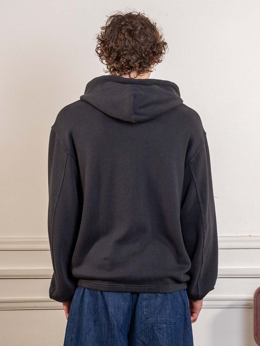 ANOTHER ZIP HOODIE 1.0, JET BLACK