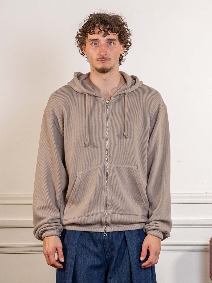 ANOTHER ZIP HOODIE 1.0, KHAKI