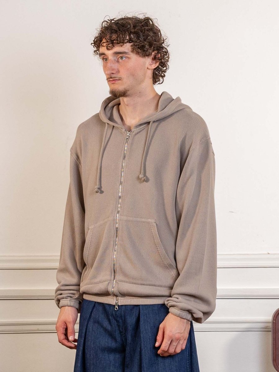 ANOTHER ZIP HOODIE 1.0, KHAKI