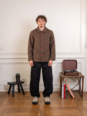 Burel Wool Work Jacket - Brown