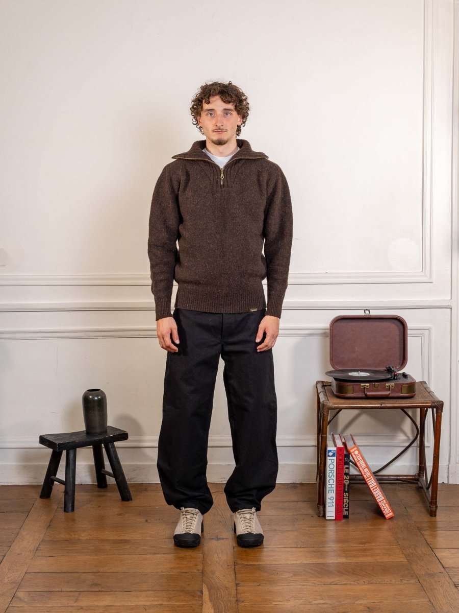 Burel Trucker Sweater - Brown