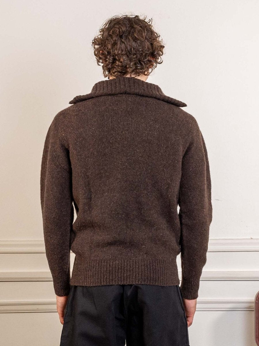 Burel Trucker Sweater - Brown