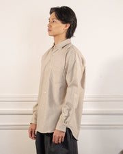 MENS SHIRT WOVEN - BEIGE