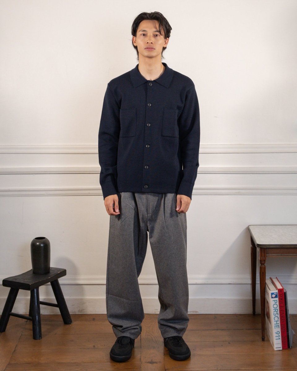 Milano Knit Shirt - Navy