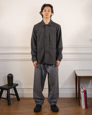 Delivery Wool Overshirt - Dark Grey Mel