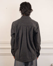 Delivery Wool Overshirt - Dark Grey Mel
