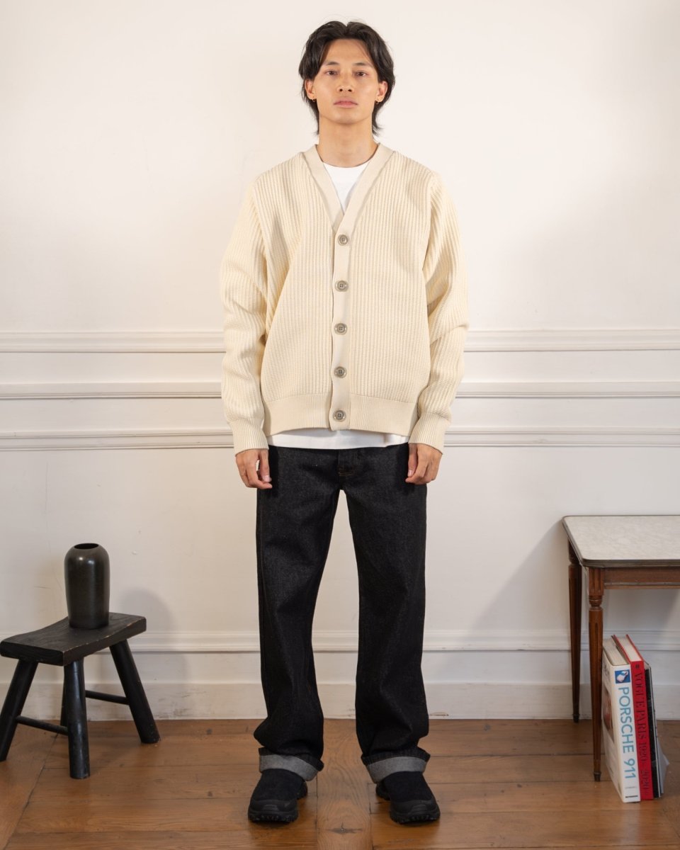 5G Knit Cardigan - Ivory