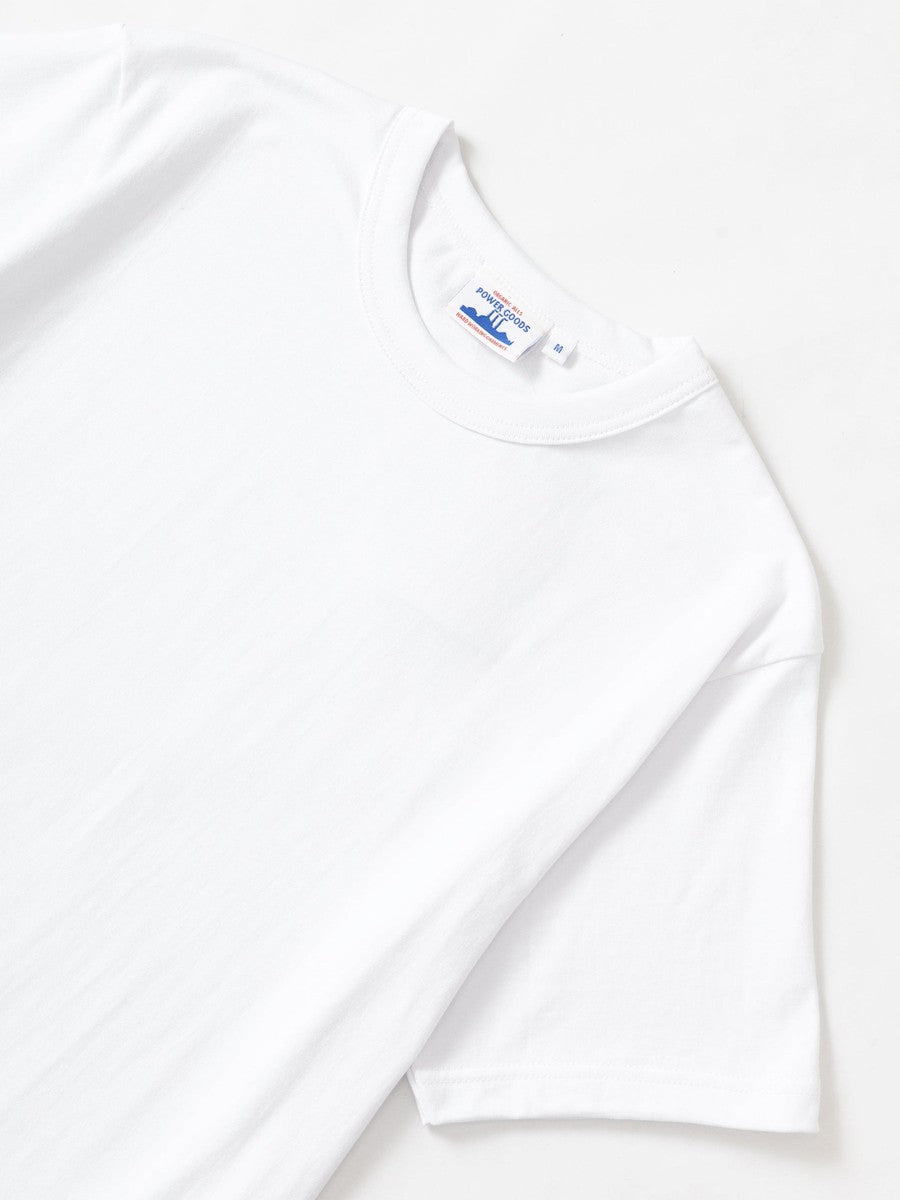 Archive T-Shirt Power Goods white, détail encolure