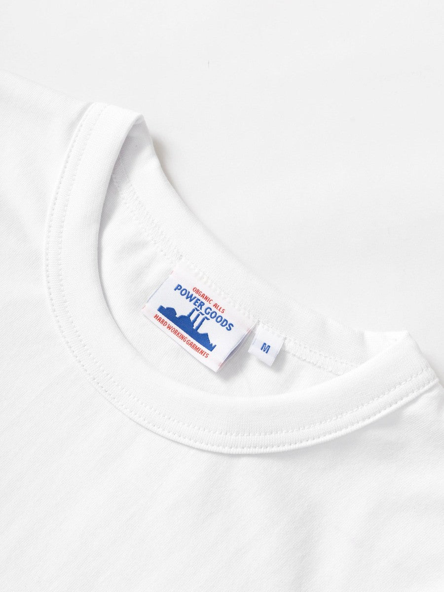 Archive T-Shirt Power Goods white, détail étiquette