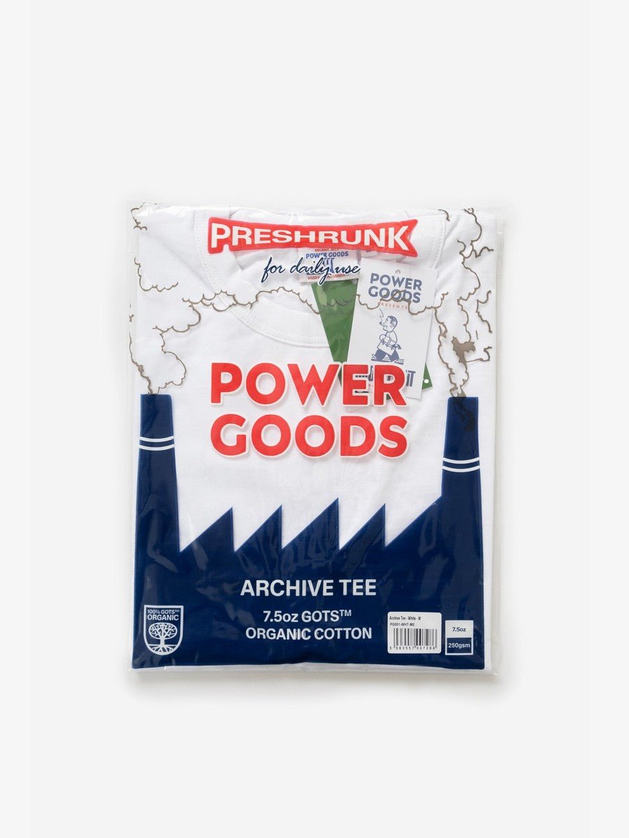Archive T-Shirt Power Goods white, packaging Power Goods