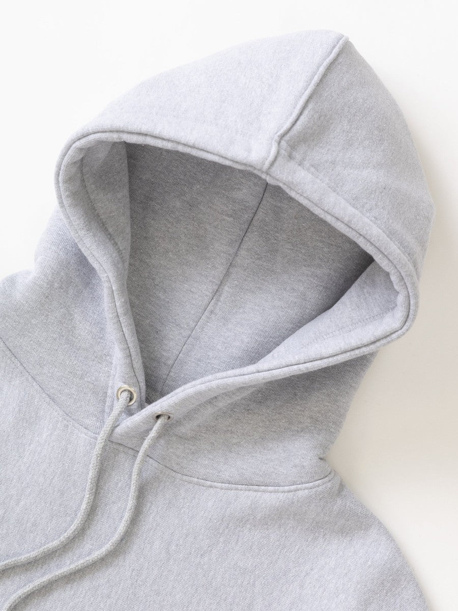 Super Weight Hoodie Power Goods heather grey, détail capuche