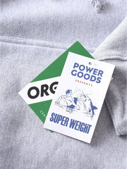 Super Weight Hoodie Power Goods heather grey, hangtag Super Weight