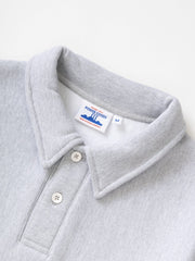 Super Weight Rugby Power Goods heather grey, détail col et boutons