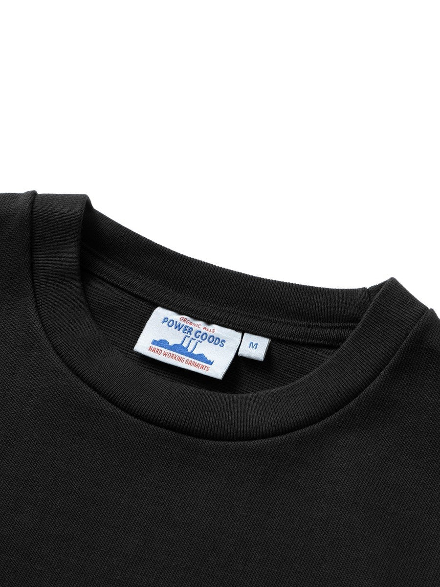 Super Weight T-Shirt Power Goods black, détail encolure