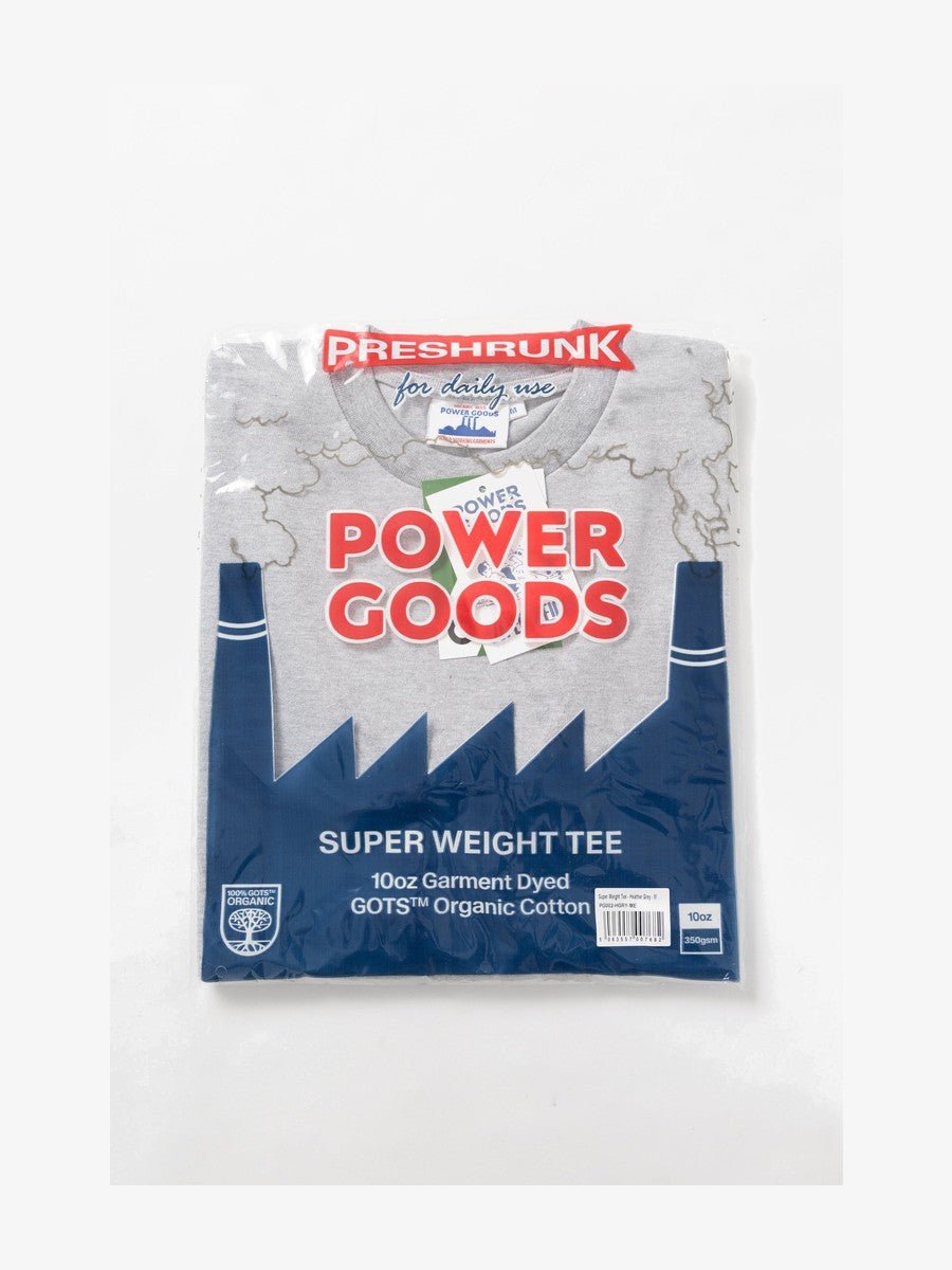 Super Weight T-Shirt Power Goods heather grey, packaging Power Goods