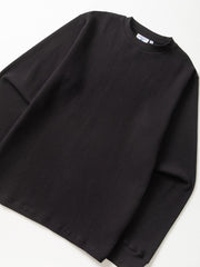 Thermal Waffle Long Sleeve Tee Power Goods black, vue à plat