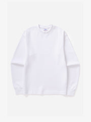 Thermal Waffle Long Sleeve Tee Power Goods white, vue de face
