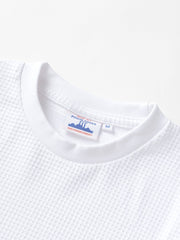 Thermal Waffle Long Sleeve Tee Power Goods white, détail encolure