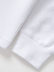 Thermal Waffle Long Sleeve Tee Power Goods white, détail poignet