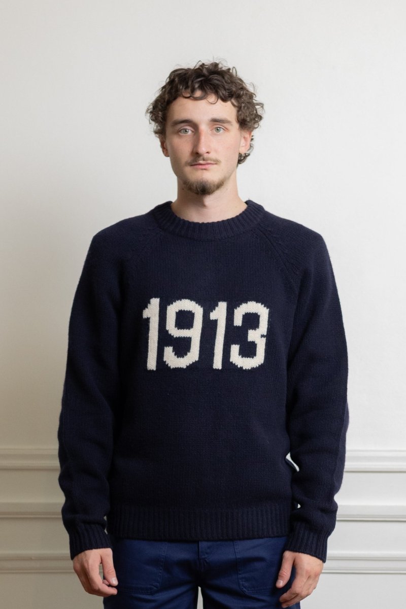 Pull Le Mont Saint Michel Sand navy produit — photo 2