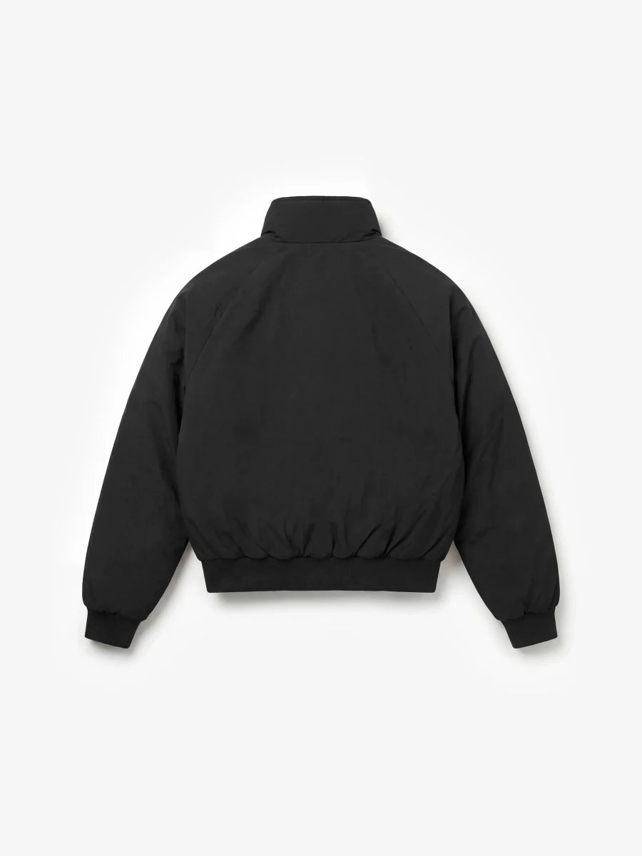 REVERSIBLE BOMBER JACKET - Black BRAM'S FRUIT - vue de dos côté nylon