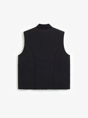 REVERSIBLE PADDED VEST - Black BRAM'S FRUIT - vue de dos côté nylon