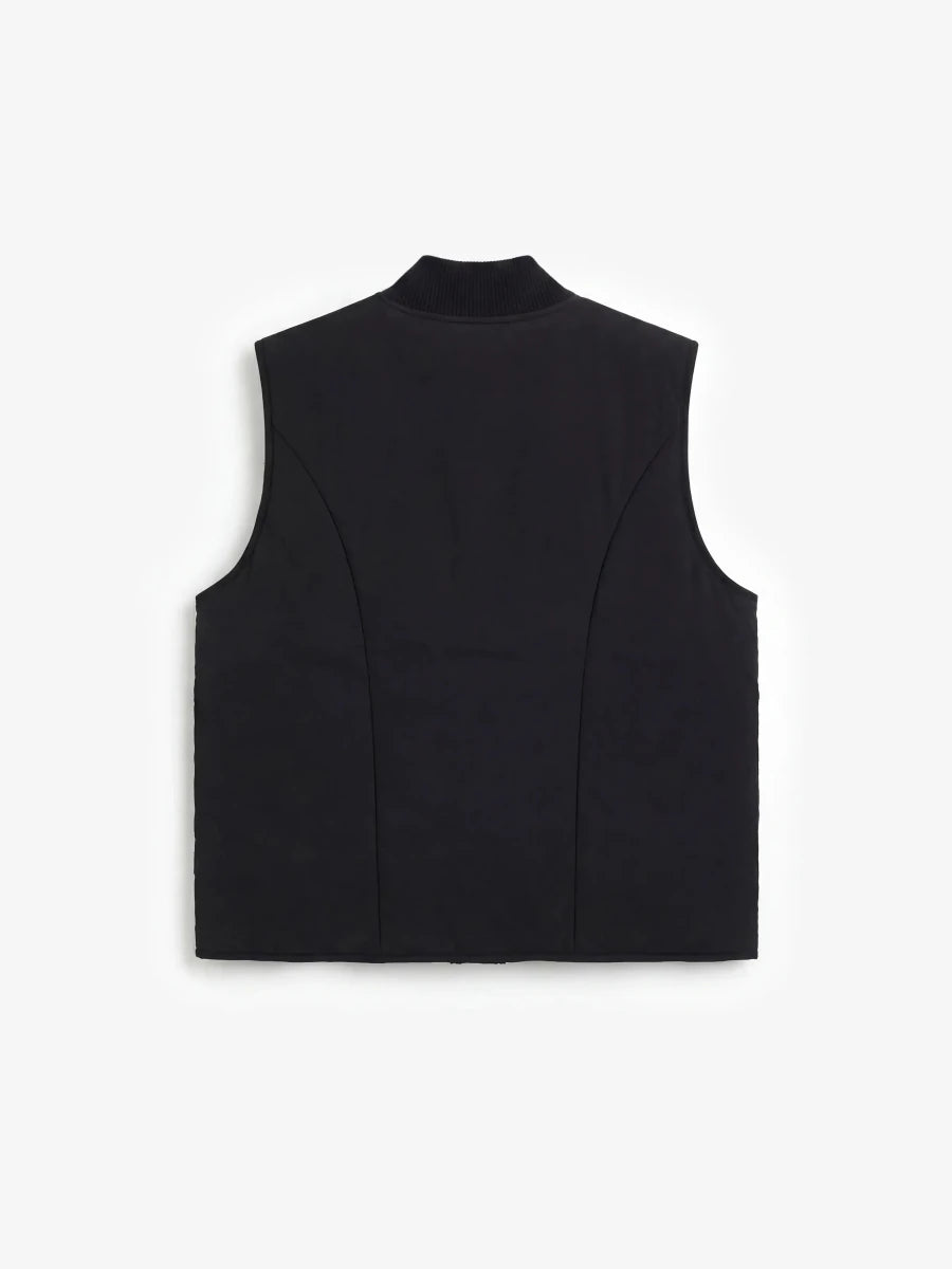 REVERSIBLE PADDED VEST - Black BRAM'S FRUIT - vue de dos côté nylon