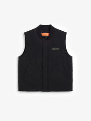 REVERSIBLE PADDED VEST - Black BRAM'S FRUIT - vue de face côté nylon