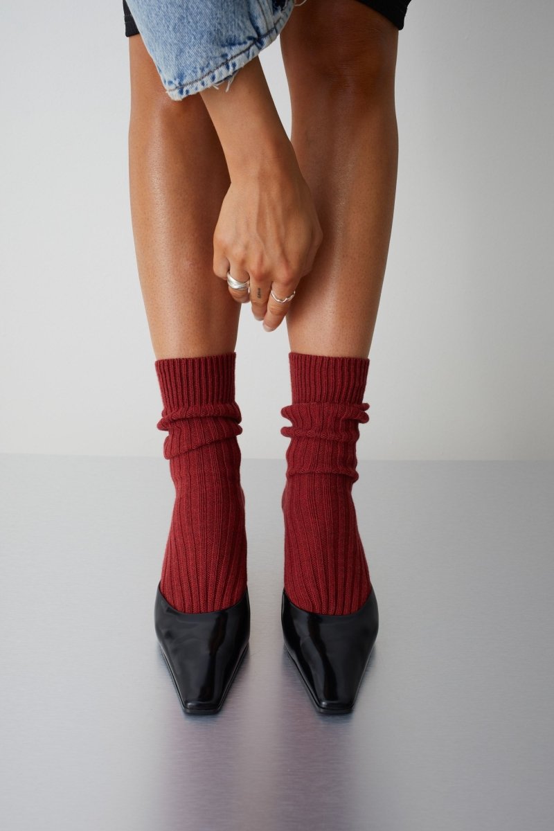 Cardinale - Rouge profond SOCKSSS - vue de détail