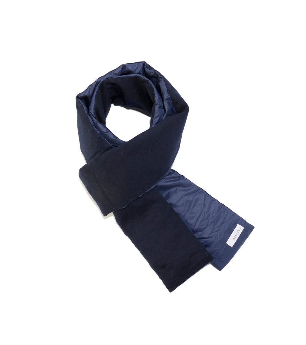 DOWN MUFFLER - Navy NANAMICA - packshot echarpe nouee