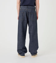 SELVAGE DENIM PANTS - Indigo NANAMICA - vue de dos portee