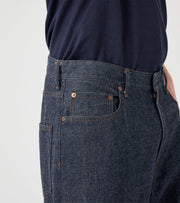 SELVAGE DENIM PANTS - Indigo NANAMICA - detail cinq poches et rivets