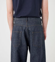 SELVAGE DENIM PANTS - Indigo NANAMICA - detail poches arriere