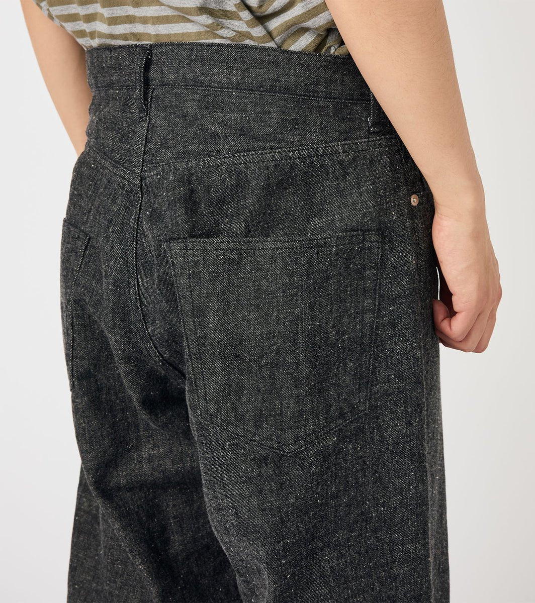 SELVAGE DENIM PANTS - Black NANAMICA - detail poches arriere
