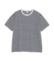 COOLMAX STRIPE JERSEY TEE - Dark Navy x White NANAMICA - packshot de face