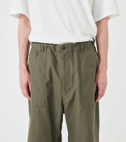 WIDE BAKER PANTS - Khaki NANAMICA - detail taille elastiquee et grandes poches avant