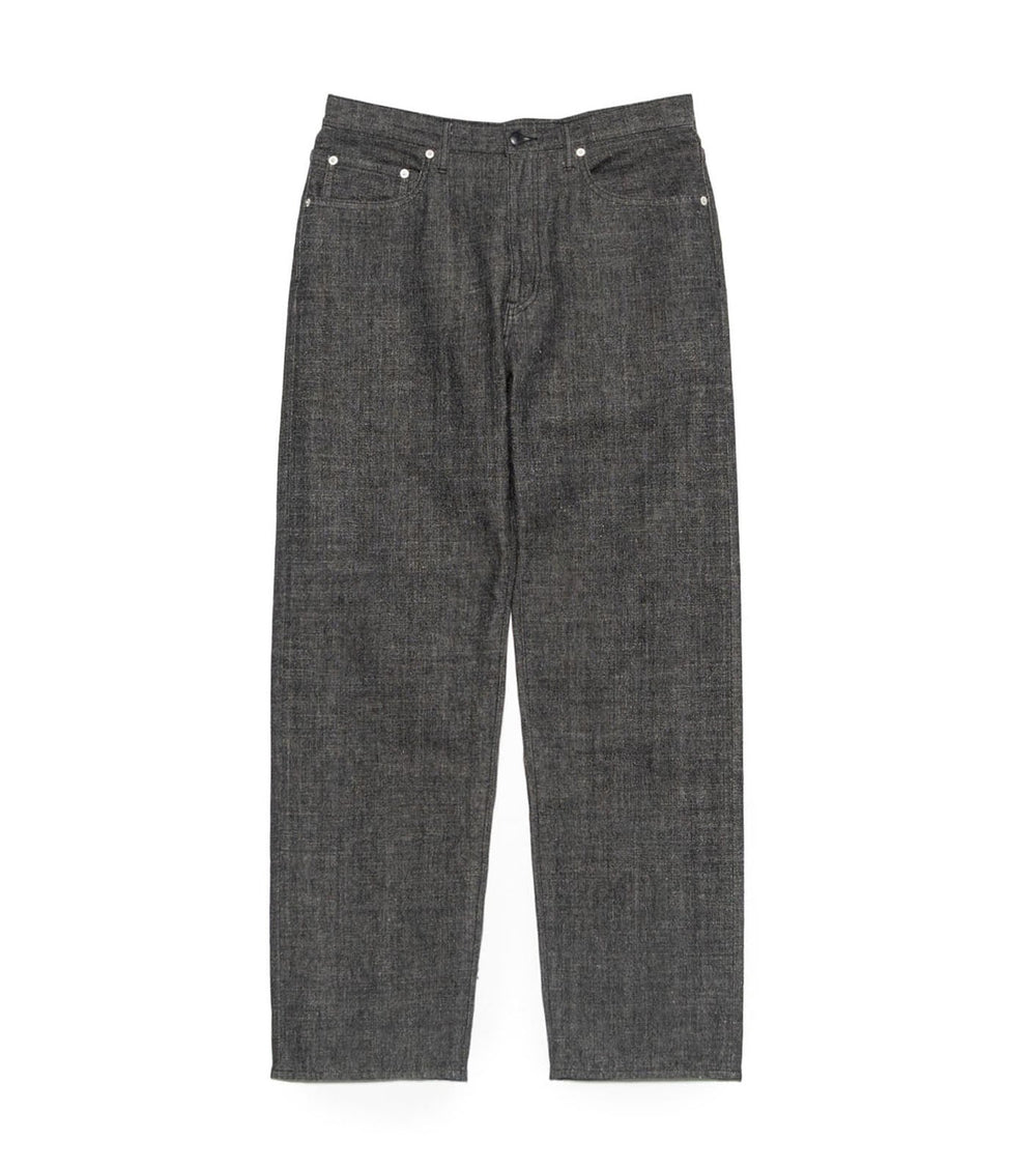 SELVAGE DENIM STRAIGHT PANTS - Black NANAMICA - packshot de face