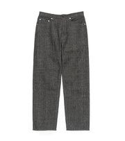 SELVAGE DENIM STRAIGHT PANTS - Black NANAMICA - packshot de face