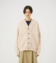 5G KNIT CARDIGAN - Ivory NANAMICA - vue rapprochee de face