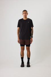 SHELLLIGHT SHORT 2EN1 - Marron ACT RUNNING - vue portée
