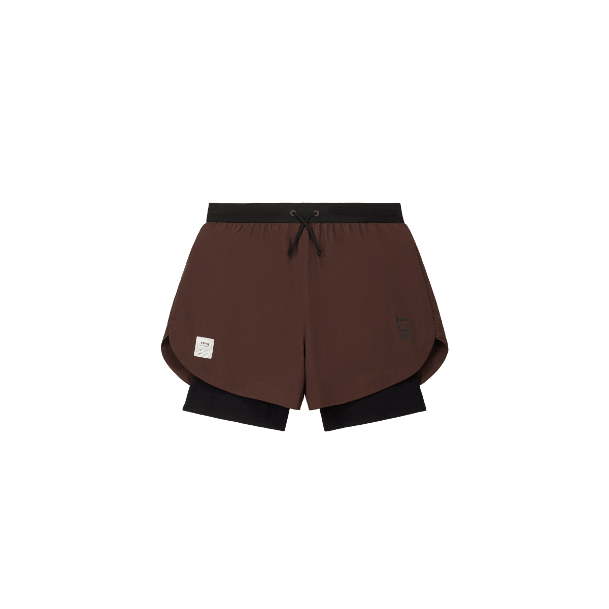 SHELLLIGHT SHORT 2EN1 - Marron ACT RUNNING - vue de face