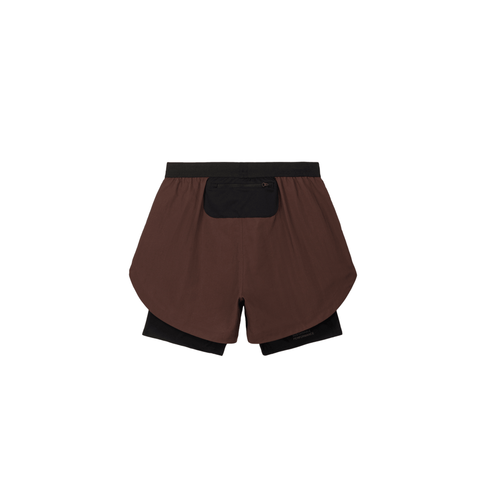 SHELLLIGHT SHORT 2EN1 - Marron ACT RUNNING - vue de dos