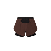 SHELLLIGHT SHORT 2EN1 - Marron ACT RUNNING - vue de dos